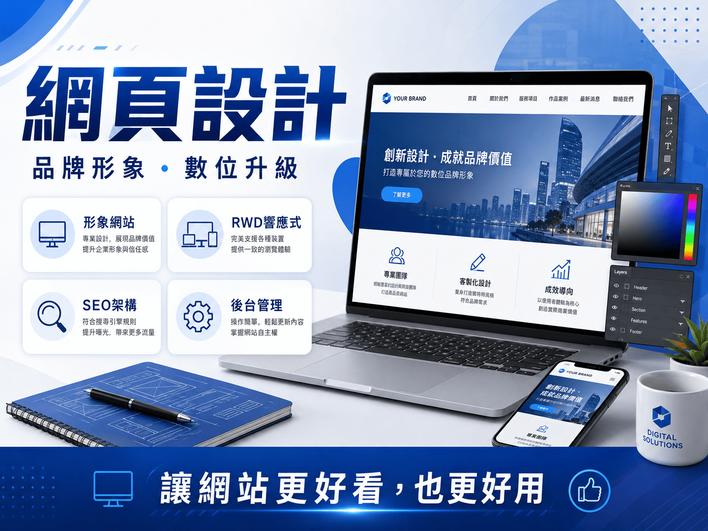 網頁設計不只是把網站做得漂亮,更重要的是讓使用者能快速理解品牌